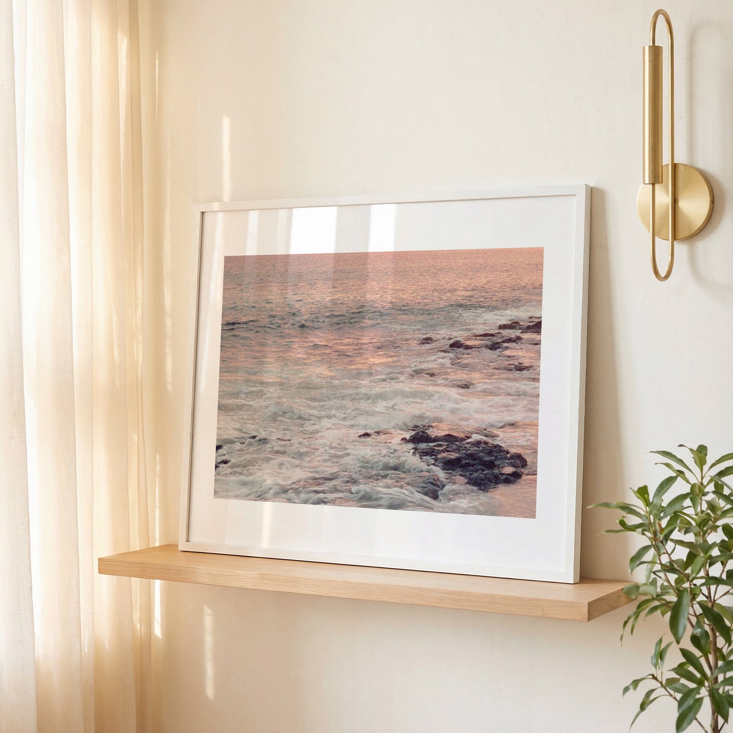 Pink Waves at Sunset | Open Edition Fine Art Print