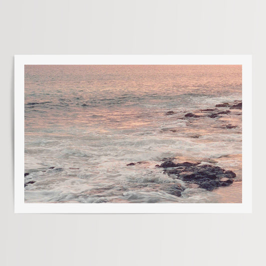 Pink Waves at Sunset | Open Edition Fine Art Print