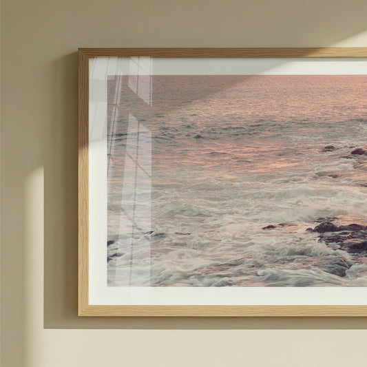 Pink Waves at Sunset | Open Edition Fine Art Print